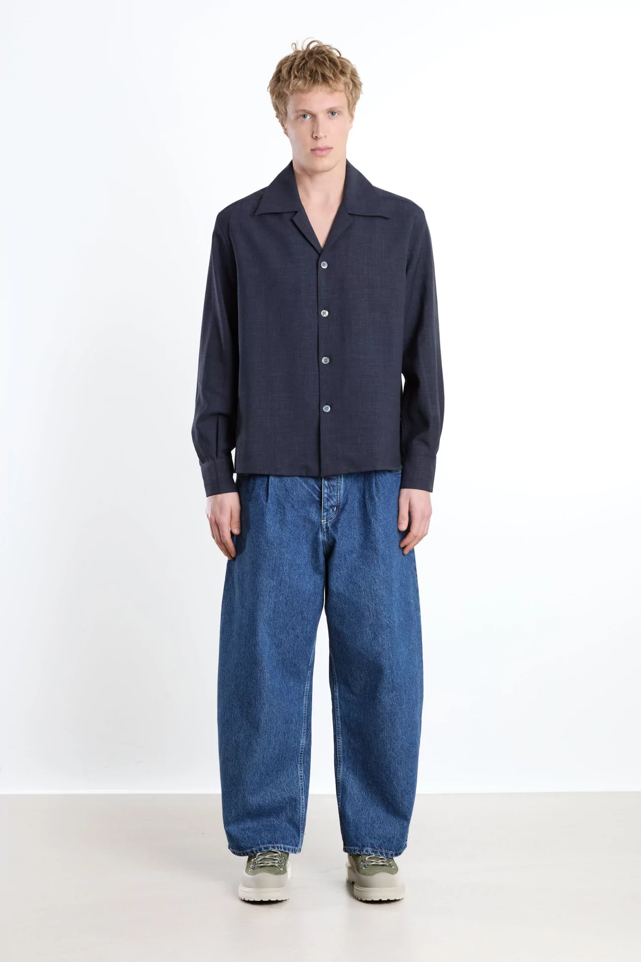 Camisas Manolo Buenas Noches Hemp Shirt – Blue | Centre Commercial